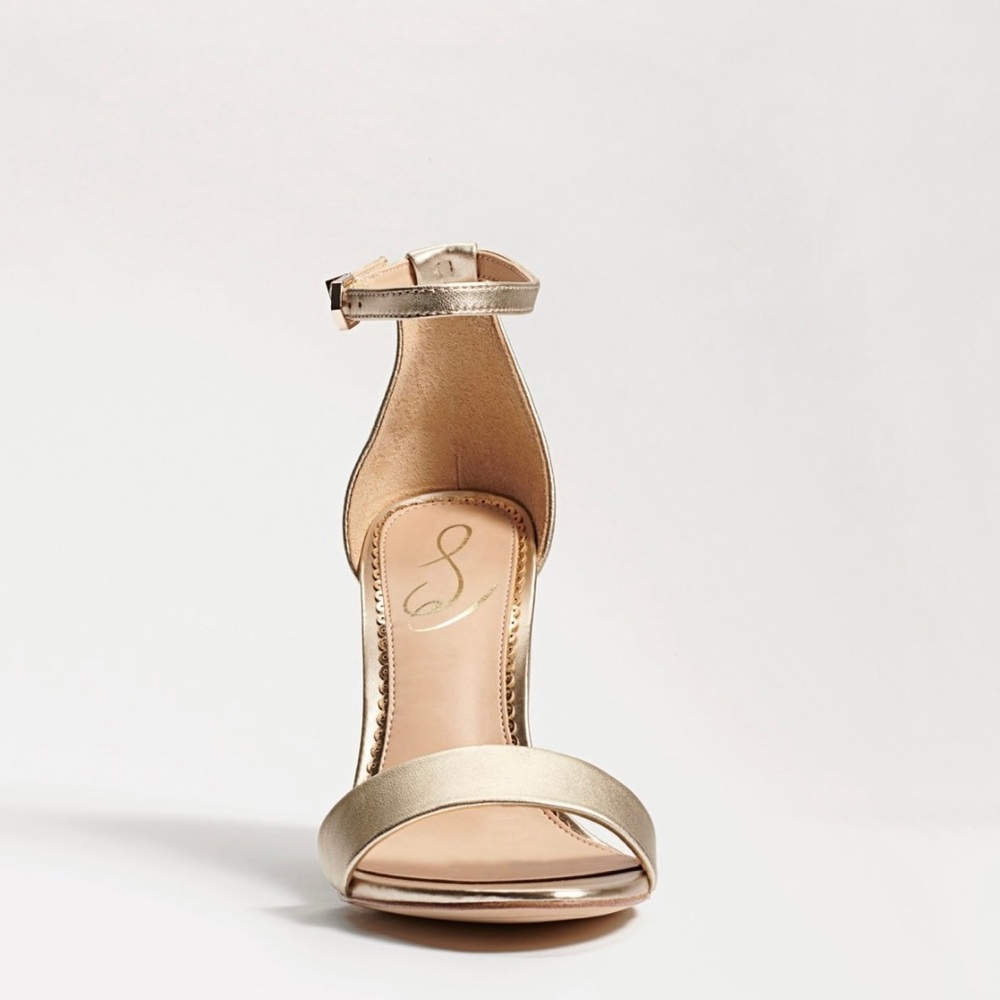 Sam Edelman, Yaro Block Heel Sandal, Gold Leather. Brand New, Never Worn! - Picture 4 of 8